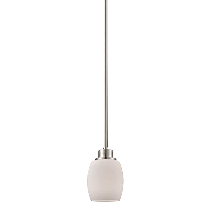 Casual Mission 5-inch Wide 1-Light Mini Pendant in Brushed Nickel - 5in W x 5in D x 7in H - Brushed Nickel