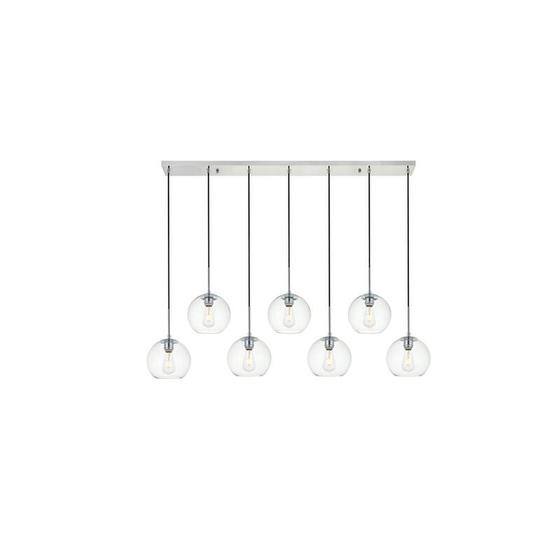 7-Light 54 inch Pendant with Clear Glass