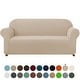 preview thumbnail 92 of 93, Subrtex Stretch Loveseat Slipcover 1 Piece Spandex Furniture Protector Camel