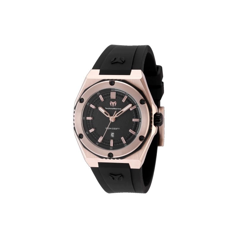Technomarine Women's TM-416047 CORAL Quartz 3 Hand Black Dial Watch