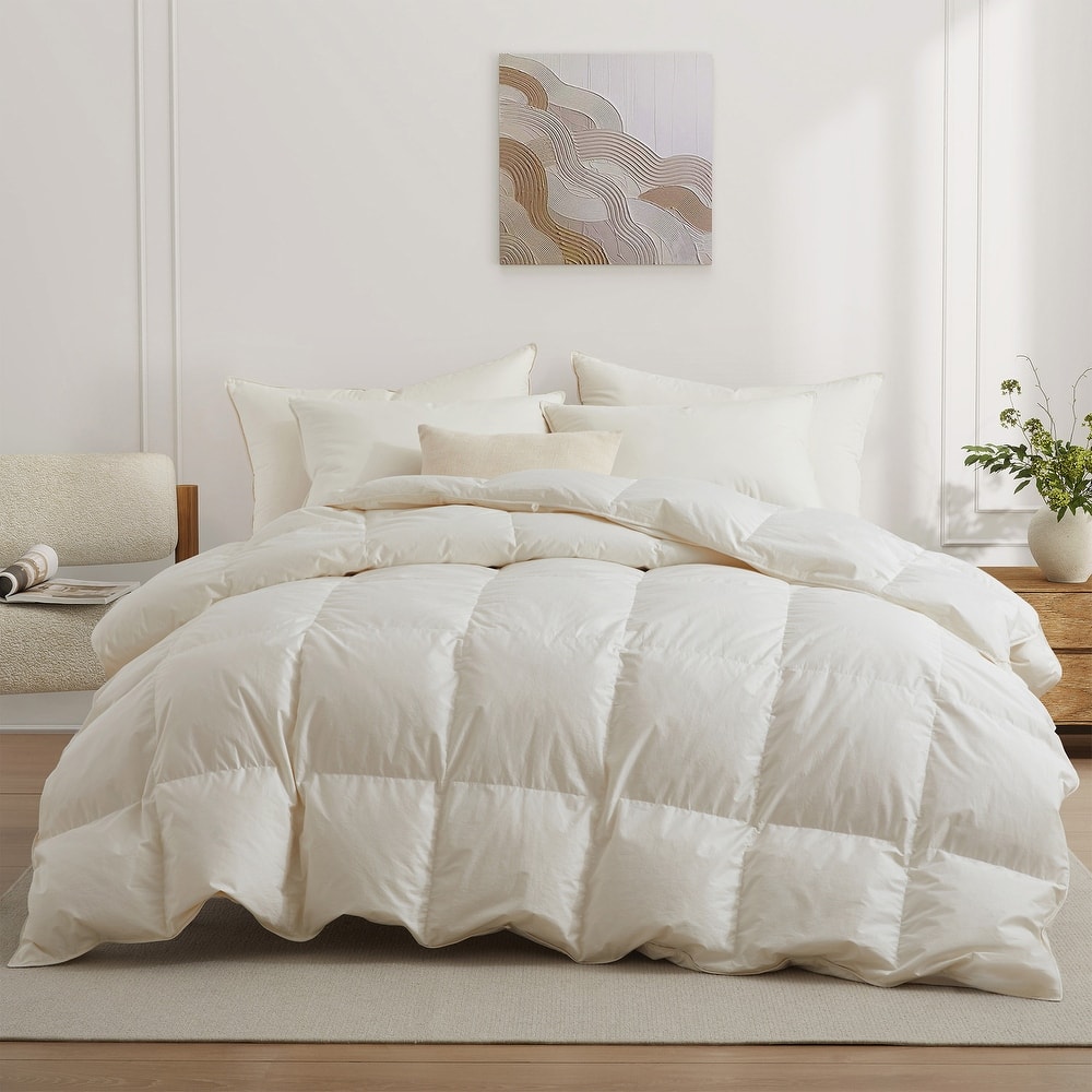Luxurious 800 Fill Power 100% Organic Cotton 90% Down Comforter Duvet Insert