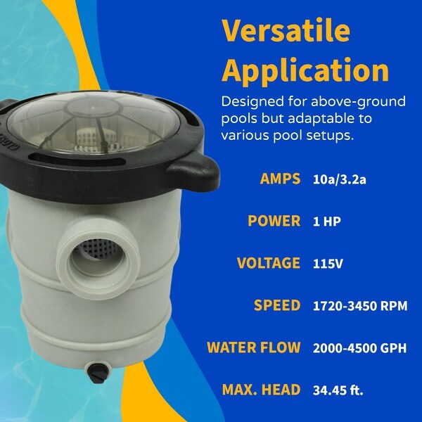 Blue Wave Tidal Wave Maxi II 1.0HP Above Ground Dual Speed Pool