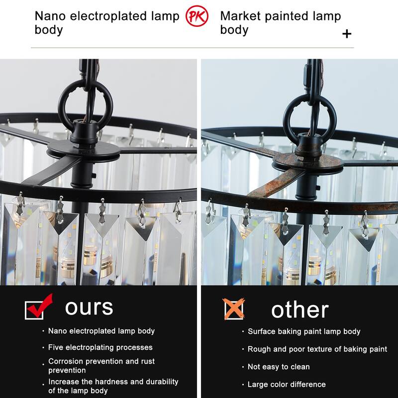 Luxury Crystal Chandelier Modern Chandeliers Lights Fixture Hanging Pendant Light Fixture for Dining Room Bedroom Living Room