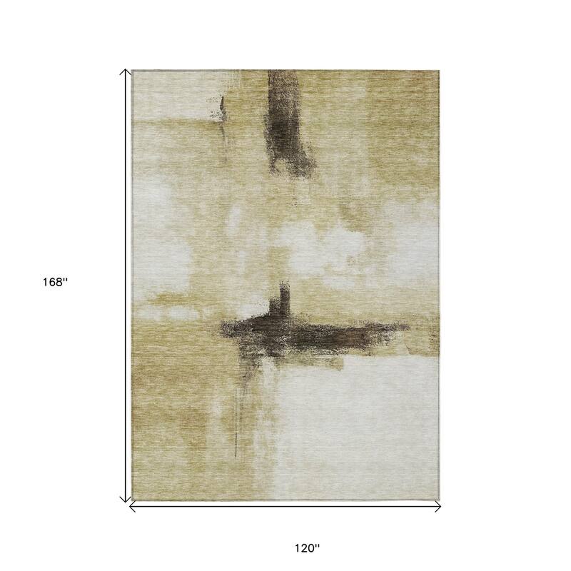 HomeRoots Abstract Transitional Rectangle Outdoor Rug