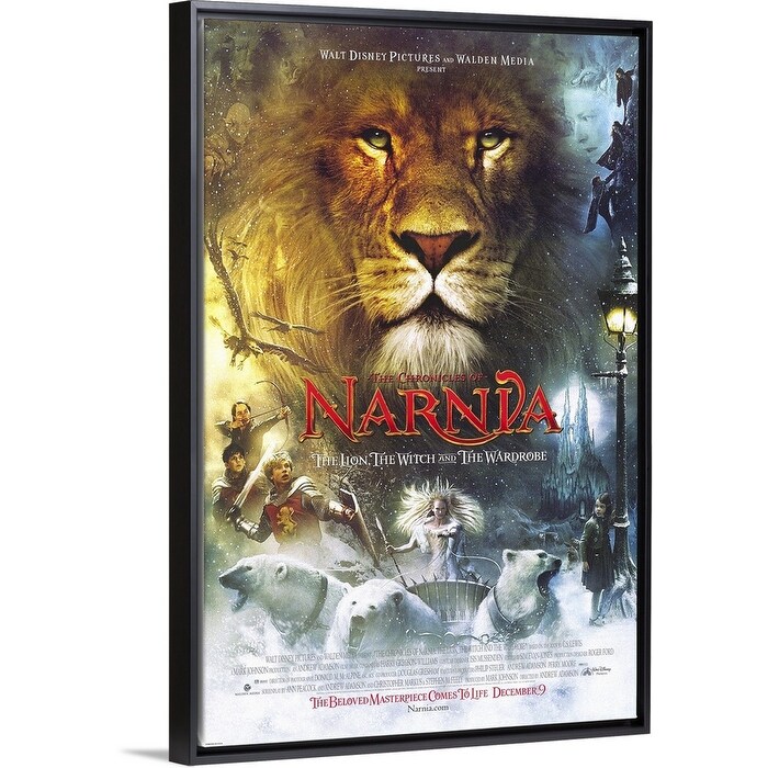 Shop Chronicles Of Narnia The Lion The Witch And The Wardrobe 2005 Black Float Frame Canvas Art Overstock 25530367
