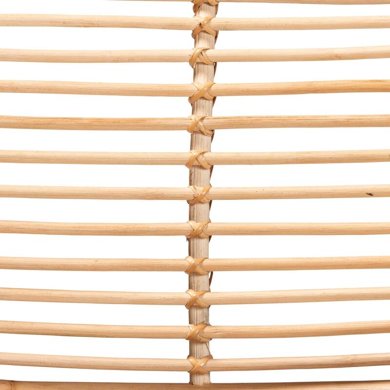 bali & pari Seminyak Modern Bohemian Natural Rattan Lounge Chair