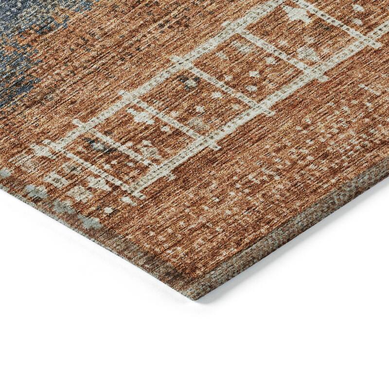 Machine Washable Indoor/ Outdoor Modern Global Chantille Rug