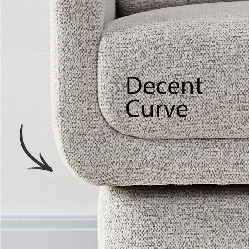 Beige Upholstered Swivel Barrel Accent Chair(Set of 2)