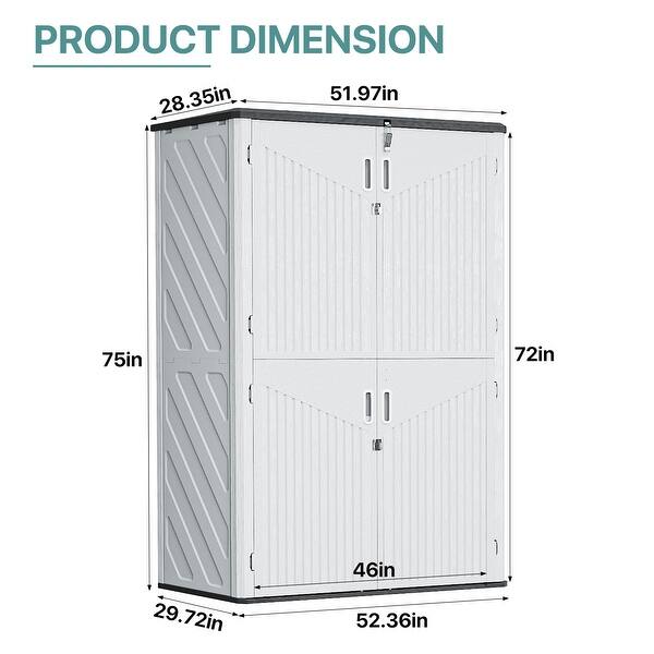 UFORIC 5x3ft Outdoor Storage Shed,Metal Garden Organizer, Lockable Door, Backyard,Garden,Dark Gray UFORIC 5x3ft Outdoor Storage Shed,Metal Garden Organizer, Lockable Door, Backyard,Garden,Dark Gray