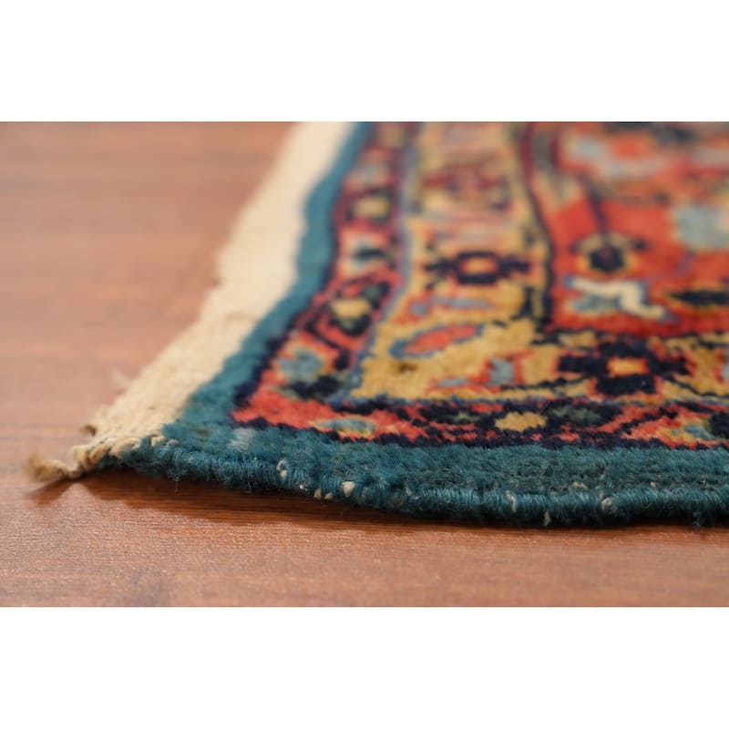 Hand Knotted Oriental 100% Wool Carpet Traditional Floral Navy Blue & Blues Sultanabad Area Rug - 10' 5'' X 6' 9''