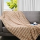 preview thumbnail 51 of 81, Cheer Collection Faux Fur/ Microplush Reversible Throw Blanket 108"x88" - Sand