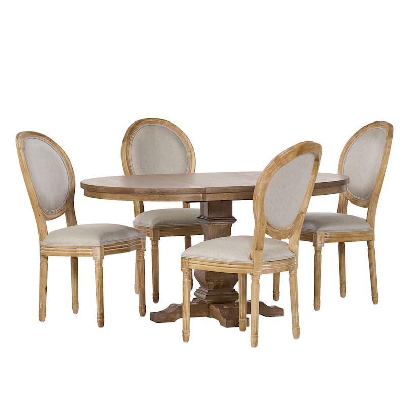 Dored 5 Piece Dining Set by Christopher Knight Home - Beige