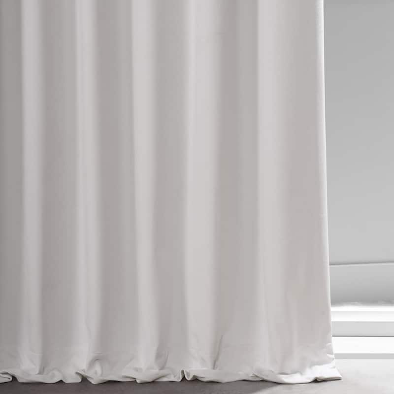 Exclusive Fabrics Signature Plush Velvet Hotel Blackout Curtains (1 Panel) - Luxury Soft Drapery for Light Control & Elegance