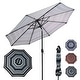 preview thumbnail 14 of 21, Sunnydaze Aluminum Outdoor Patio Umbrella with Tilt and Crank