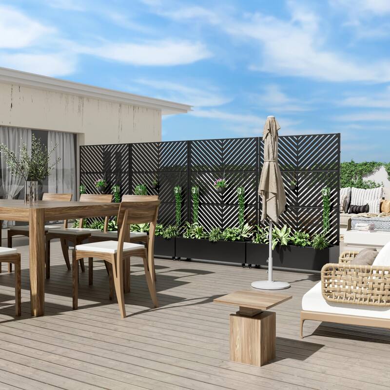 Raised Garden Bed Planter with Trellis Movable Planter Box with Lockable Wheels