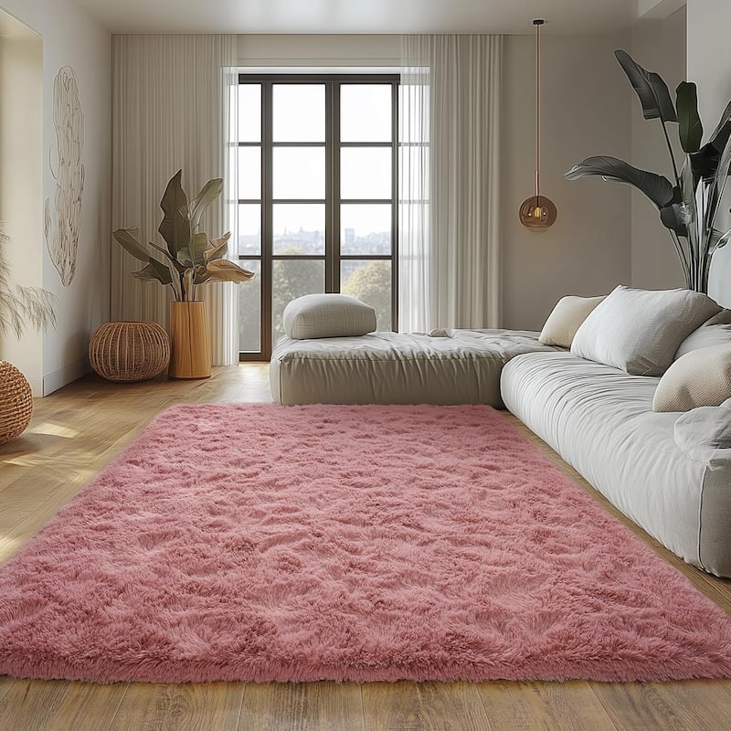 Large Shaggy Home Decor Carpets Fluffy Area Rugs for Living Room Bedroom