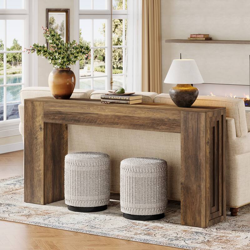 63-inch Wooden Console Table for Entryway