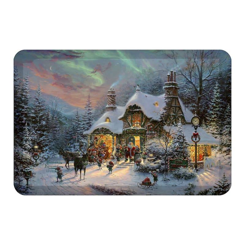 Thomas Kinkade Santa's Night Before Christmas Anti-Fatigue Kitchen Mat - 20" x 30"