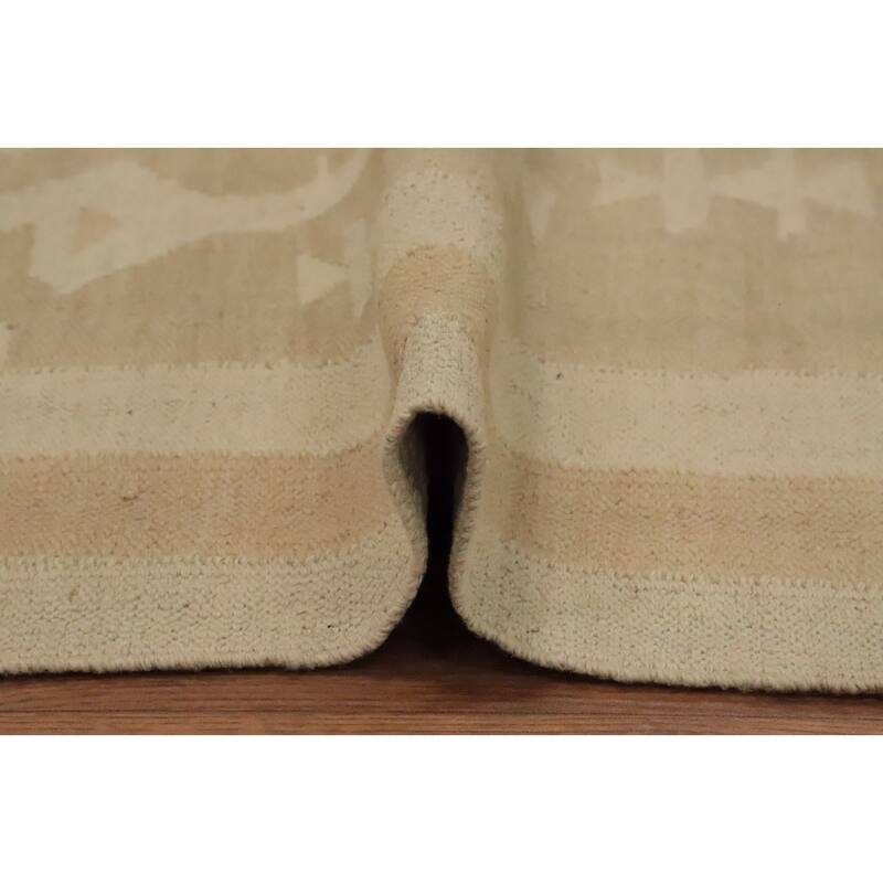 Hand Woven Oriental 100% Wool Carpet Southwestern Tribal Brown Kilim Area Rug - 5' 10'' X 4' 0''