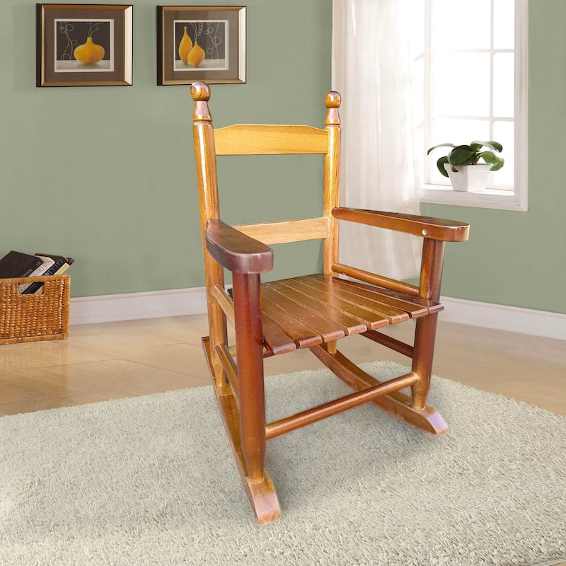 Children's Rocking Chair Indoor or Outdoor Suitable for Kids - Oak