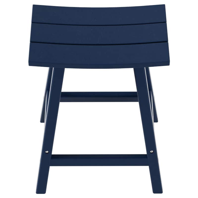 Polytrends Laguna Hdpe All Weather Outdoor Patio 24" Saddle Seat Counter Stool (Set Of 2)