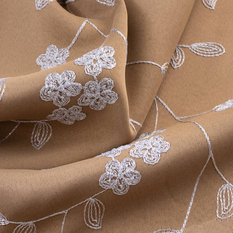 Lilian Embroidered Privacy Window Curtain Panel 84" or 95"