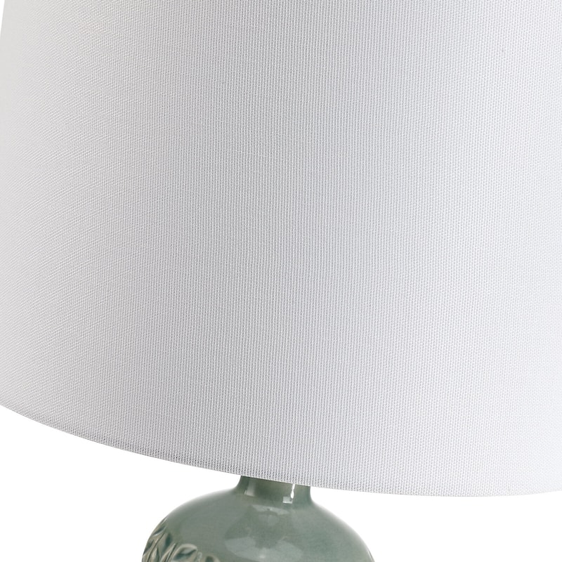 Elliott Ceramic Table Lamp with White Drum Shade - 22.5 in. H