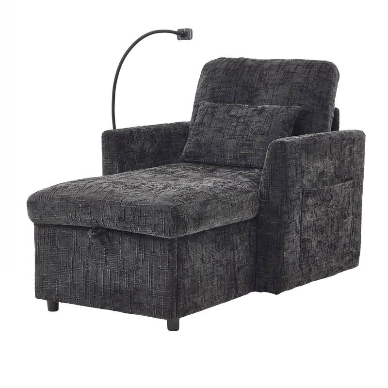 Multifunctional Lazy Person Sofa Recliner can be Stored Storage Backrest with Cell Phone Bracket Single Leisure Chair