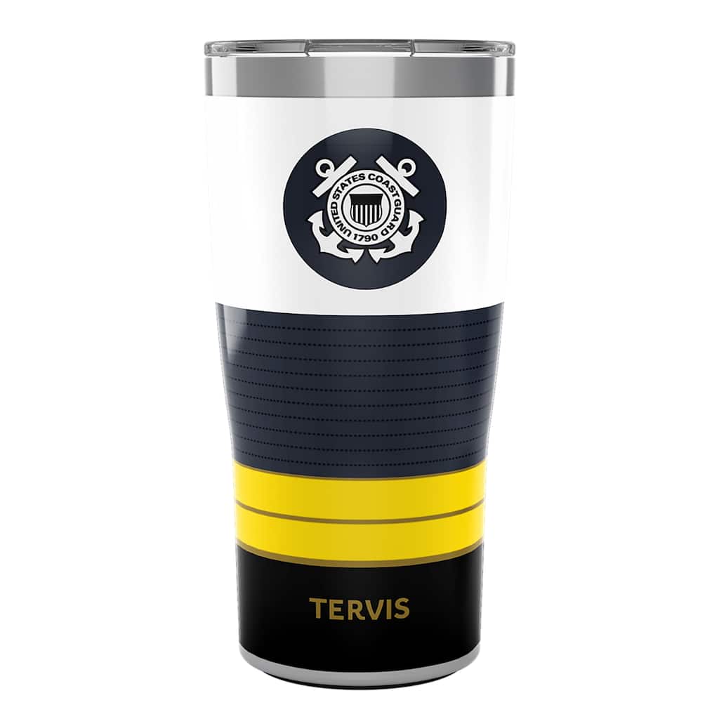 Tervis Traveler Coast Guard USCG Logo Triple Walled Insulated Travel Tumbler, Stainless Steel