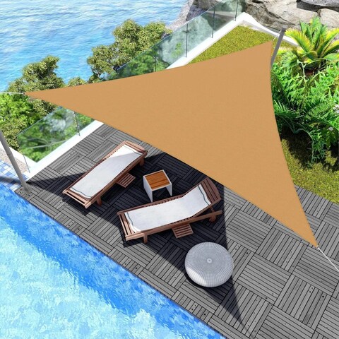 Garden Outdoor Sun Shade Sail Triangle 185GSM UV Block Canopy for Patio Backyard