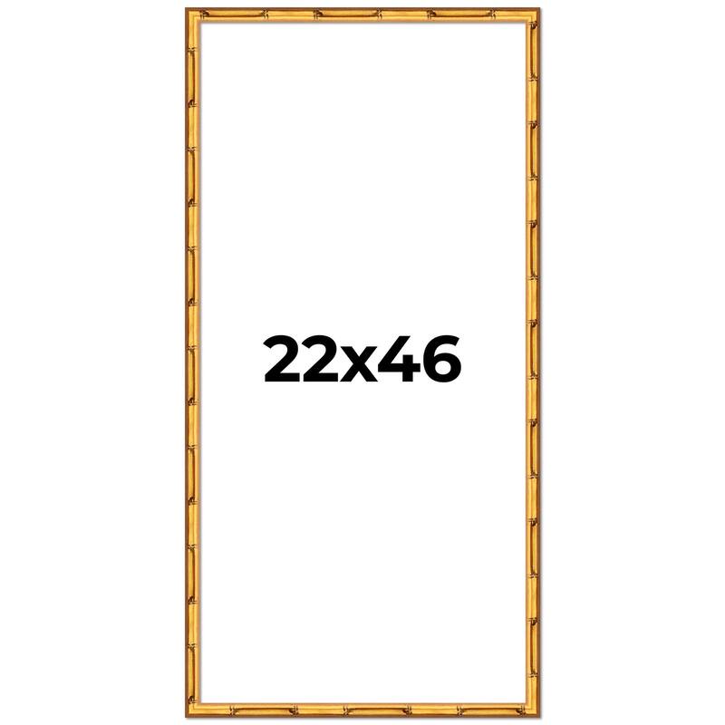 22x46 Frame Gold Bamboo Picture Frame - Complete Modern Photo Frame