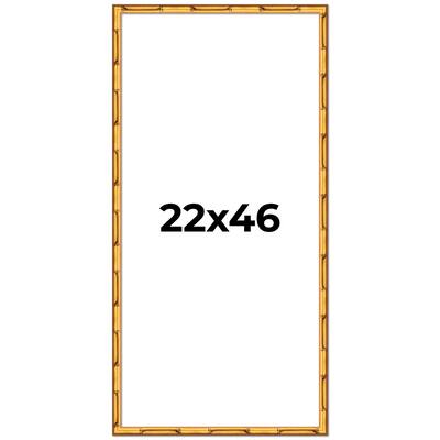 22x46 Frame Gold Bamboo Picture Frame - Complete Modern Photo Frame