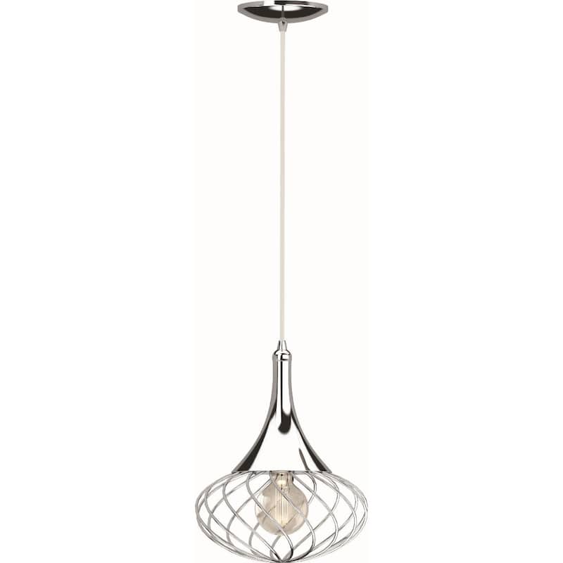 Volume Lighting 1-Light Indoor Chrome Hanging Mini Pendant