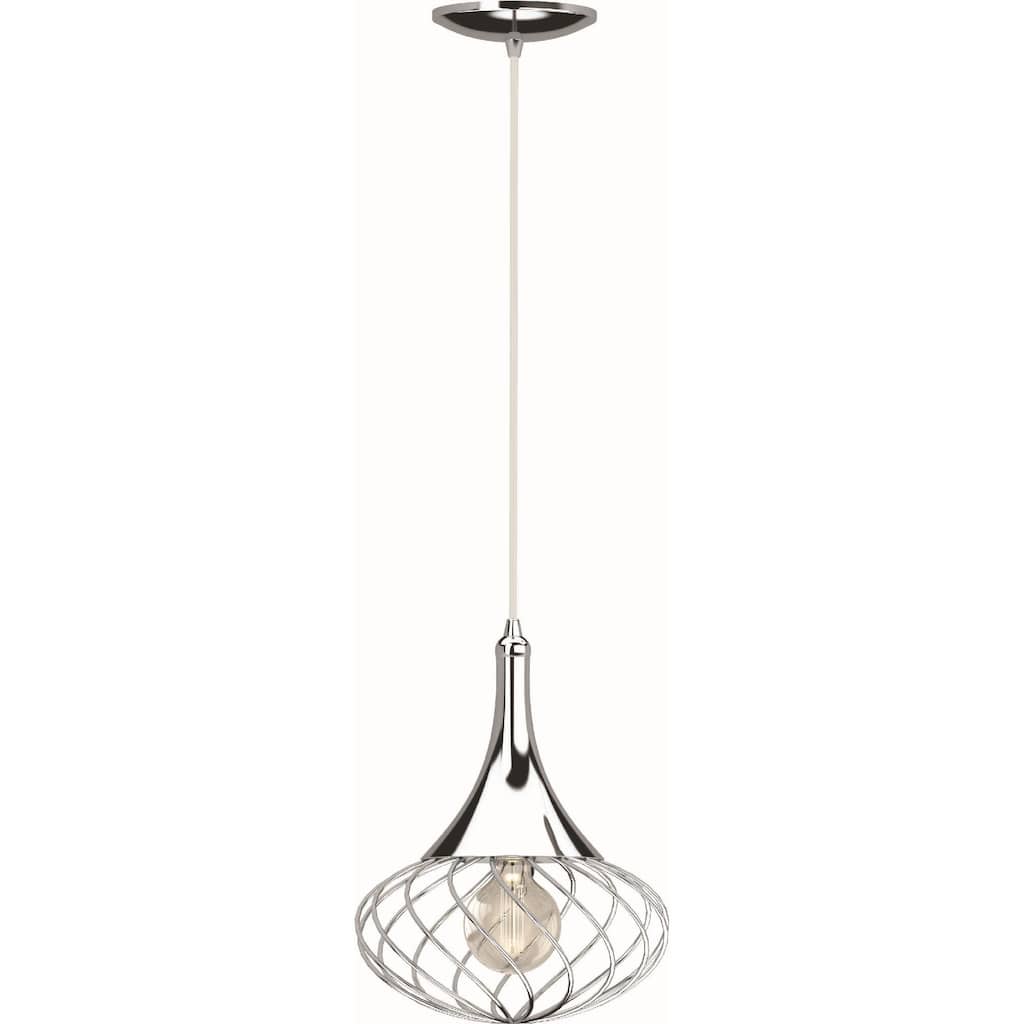 Volume Lighting 1-Light Indoor Chrome Hanging Mini Pendant