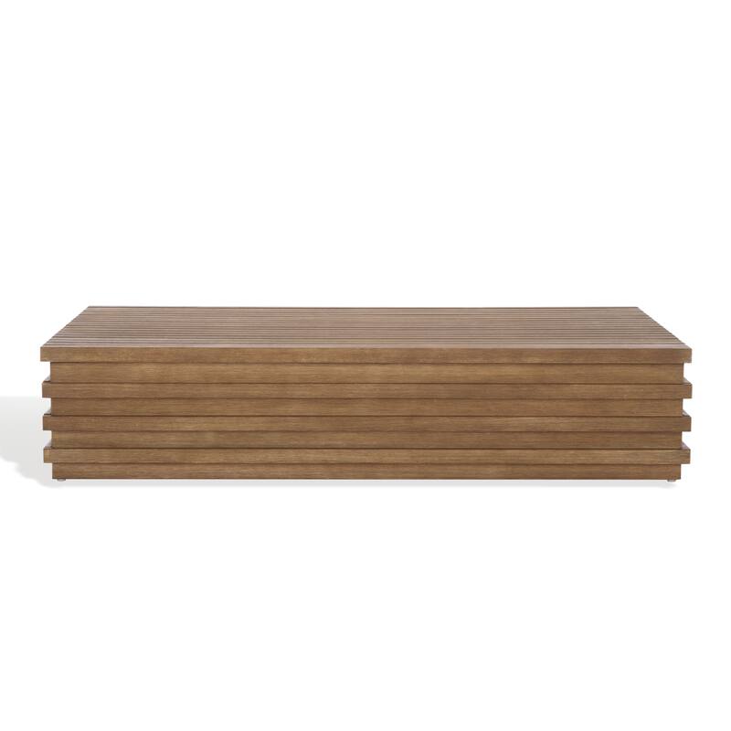 SAFAVIEH Couture Tortuga Eucalyptus Patio Coffee Table - 50"W x 26"D x 11"H
