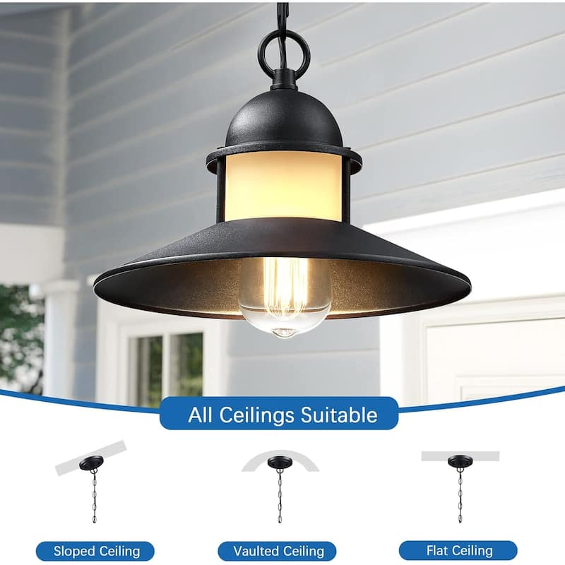2 pack pendant lights black hanging light metal porch light