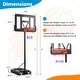 preview thumbnail 3 of 8, Gymax 4.4-10 FT Portable Basketball Hoop w/ 44'' Shatterproof