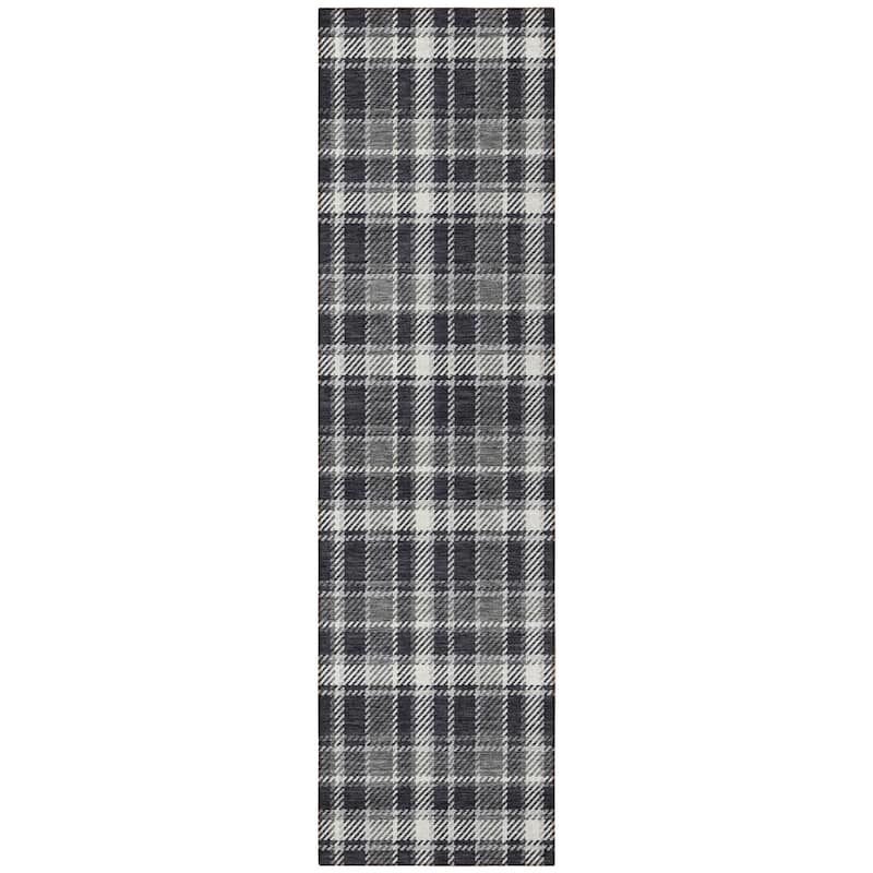 Palo Plaid Weather Resistant Classic Meets Modern Outdoor Rug