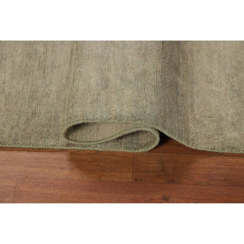 Modern Gabbeh Oriental Foyer Rug Stripe Hand-Knotted Wool Carpet - 3'3"x 5'1"