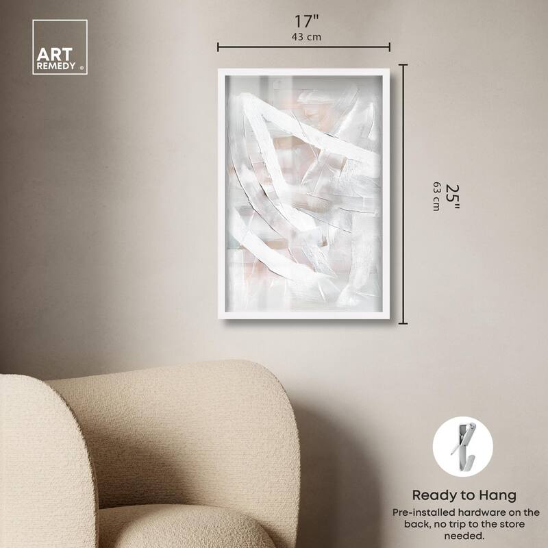 Thick White Texture I Shadowbox by Art Remedy