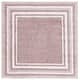 preview thumbnail 48 of 80, SAFAVIEH Border & Stripe Shag Eirny Modern 1.4-inch Thick Rug 6'7" Square - Pink/Ivory - Square