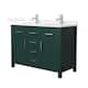 Option Green / White Quartz Top / Brushed Nickel Hardware