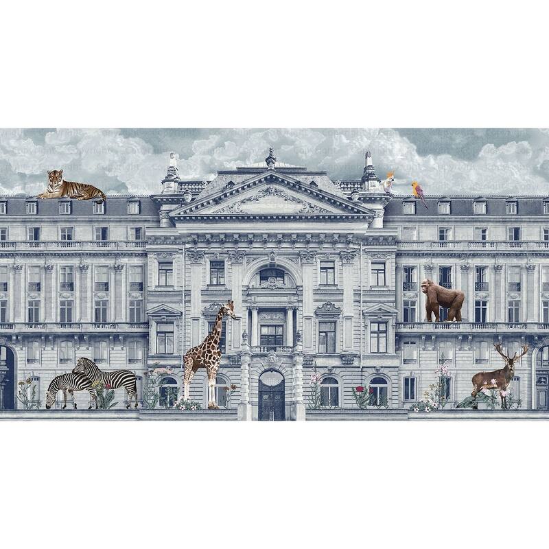 Zoo Animals Urban Safari Wallpaper Mural