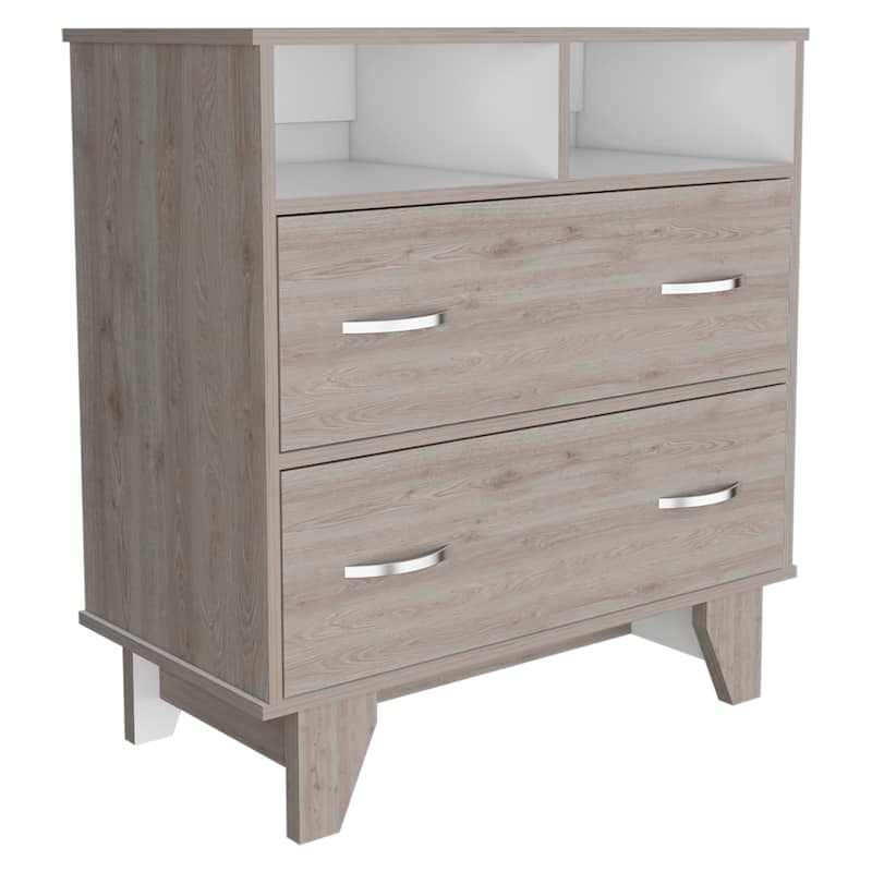Portanova Two Drawer Dresser - Black - Light Gray