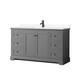Option Dark Gray / White Cultured Marble Top / Matte