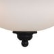 preview thumbnail 11 of 12, Monrovia 17-in W Bowl Semi Flush Mount Ceiling Light White Glass - 17-in W x 12-in H x 17-in D