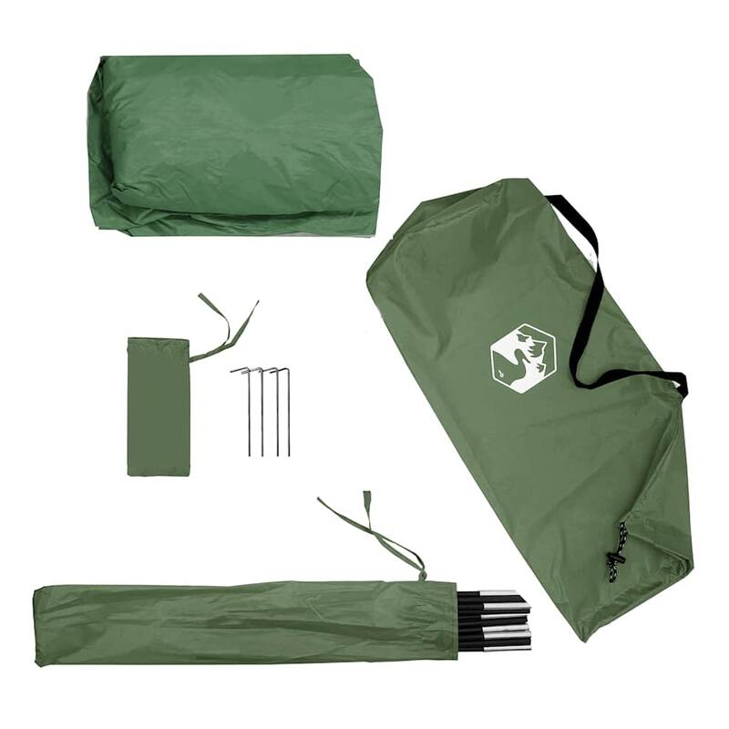 vidaXL Car Tent Green Waterproof - 133.9 x 180/250 x 78.7"