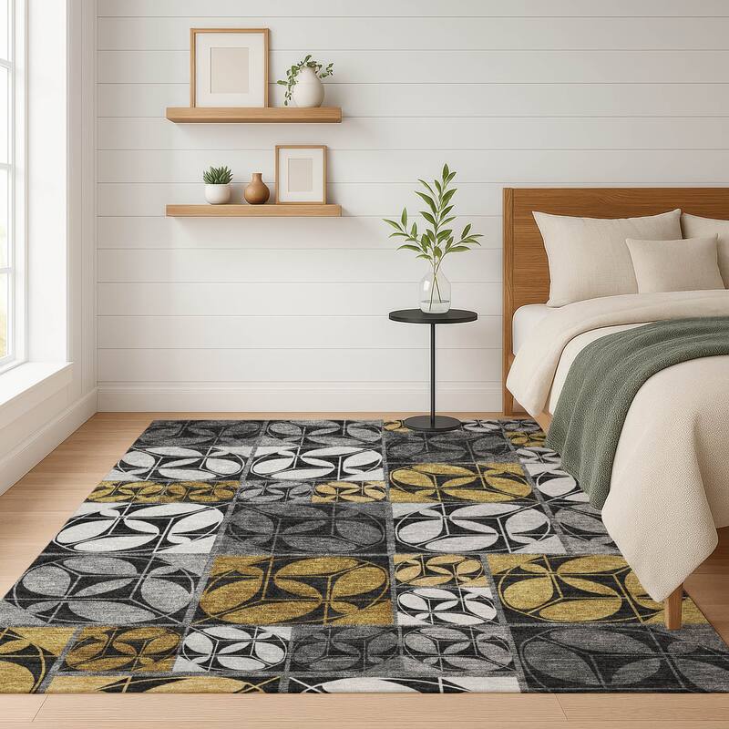 Machine Washable Indoor/ Outdoor Patch Lupton Chantille Rug