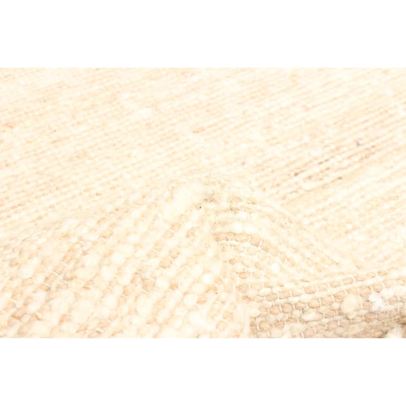 ECARPETGALLERY Braid weave Sienna Cream Wool Rug - 5'1 x 7'9