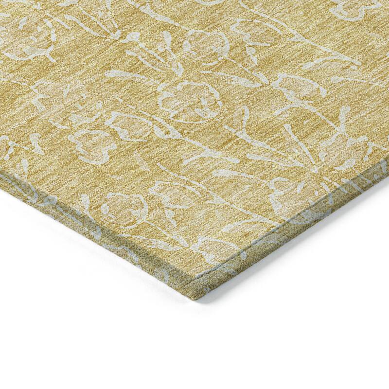 HomeRoots Floral Transitional Rectangle Outdoor Rug
